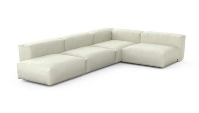 Preset four module corner sofa - pique - creme - 220cm x 346cm