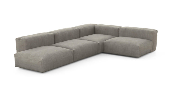 Preset four module corner sofa - pique - stone - 220cm x 346cm