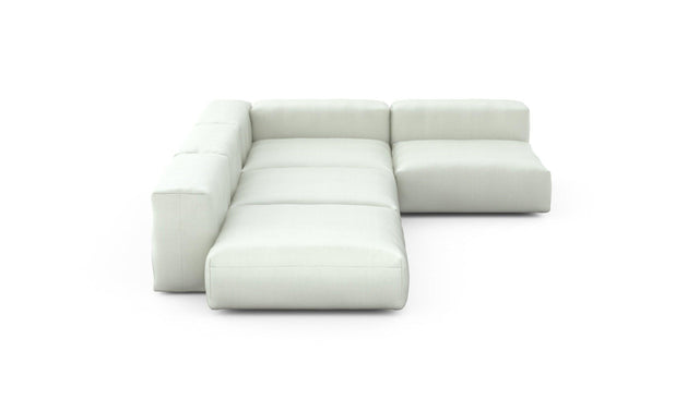 Preset four module corner sofa - herringbone - creme - 241cm x 346cm