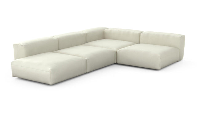 Preset four module corner sofa - pique - creme - 241cm x 346cm