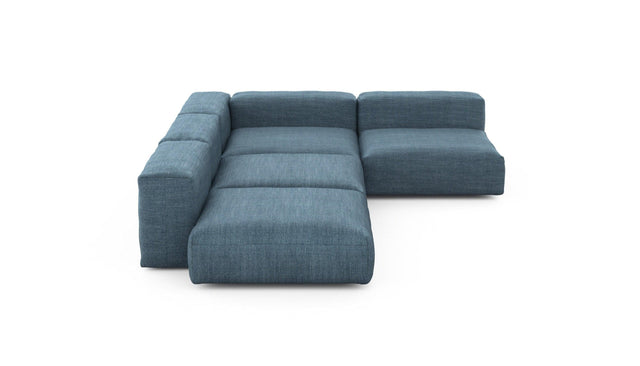 Preset four module corner sofa - pique - dark blue - 241cm x 346cm