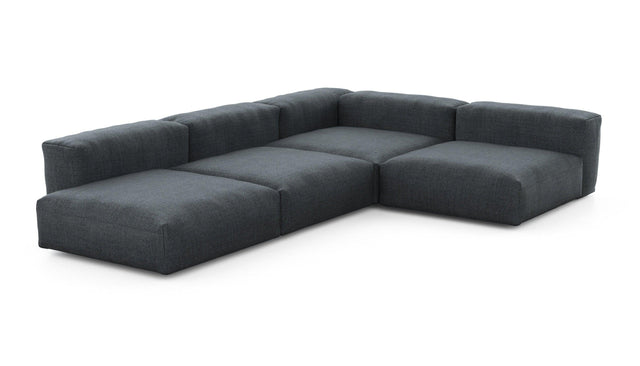 Preset four module corner sofa - pique - dark grey - 241cm x 346cm