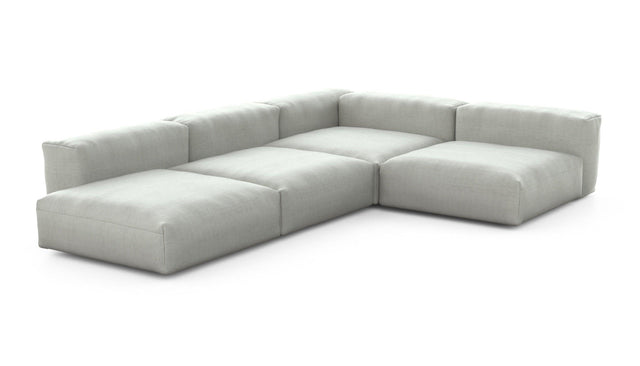 Preset four module corner sofa - pique - light grey - 241cm x 346cm