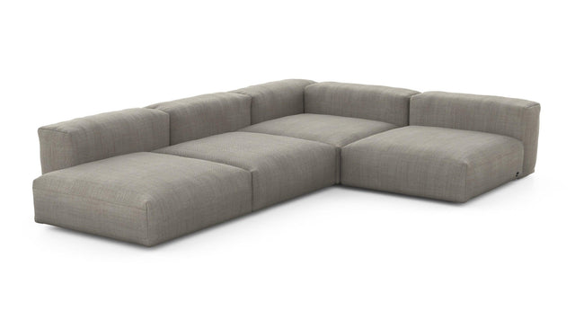 Preset four module corner sofa - pique - stone - 241cm x 346cm