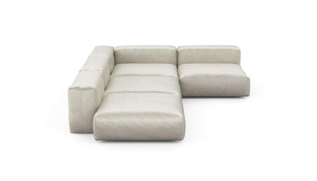 Preset four module corner sofa - velvet - creme - 241cm x 346cm