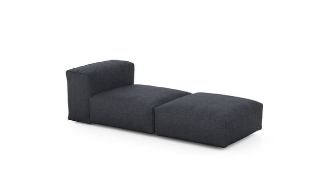 Preset lounger - herringbone - dark grey - 199cm x 84cm