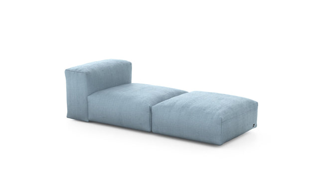 Preset lounger - herringbone - light blue - 199cm x 84cm