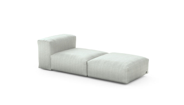 Preset lounger - herringbone - light grey - 199cm x 84cm