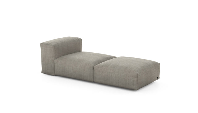 Preset lounger - pique - stone - 199cm x 84cm