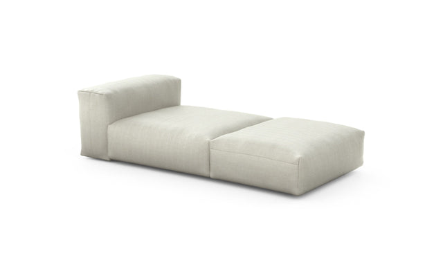 Preset lounger - herringbone - stone - 220cm x 105cm