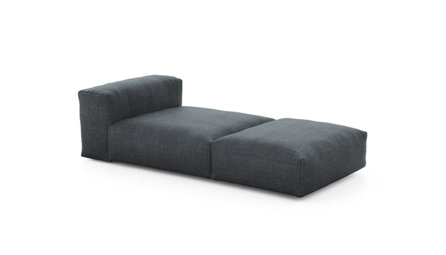 Preset lounger - pique - dark grey - 220cm x 105cm