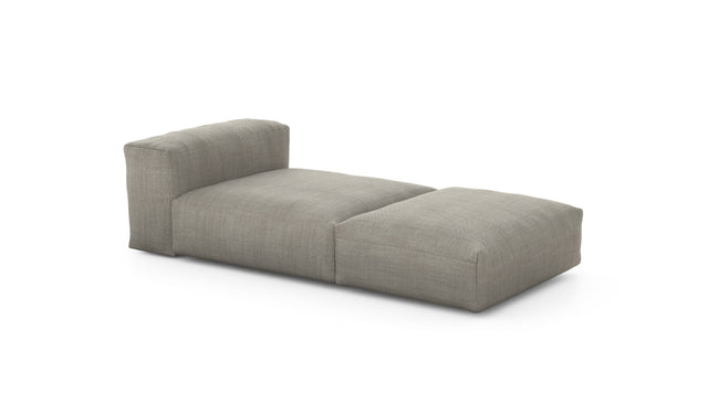 Preset lounger - pique - stone - 220cm x 105cm