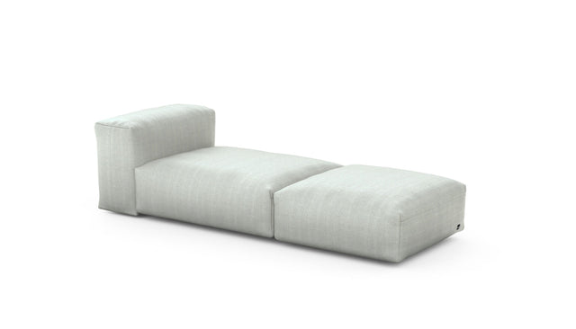 Preset lounger - herringbone - light grey - 220cm x 84cm