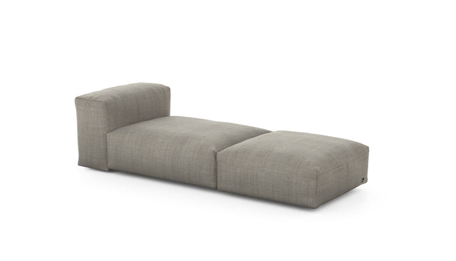 Preset lounger - pique - stone - 220cm x 84cm