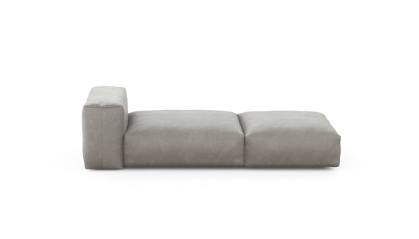 Preset lounger - velvet - light grey - 220cm x 84cm