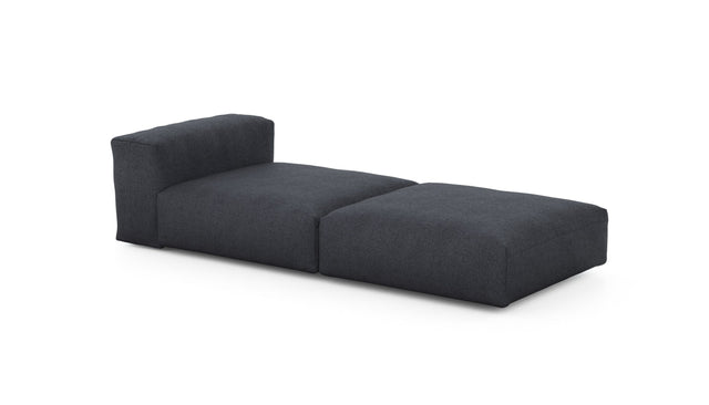 Preset lounger - herringbone - dark grey - 241cm x 105cm