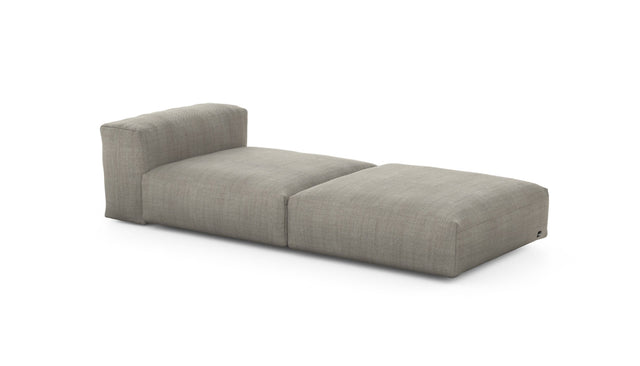 Preset lounger - pique - stone - 241cm x 105cm