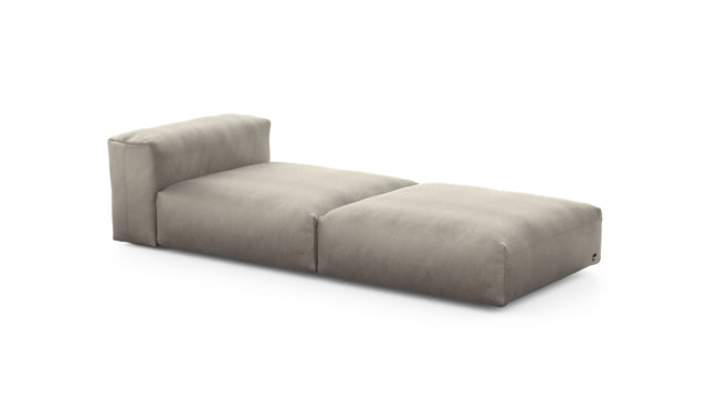 Preset lounger - velvet - stone - 241cm x 105cm