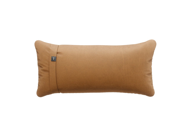 pillow - leather - brown - 60cm x 30cm