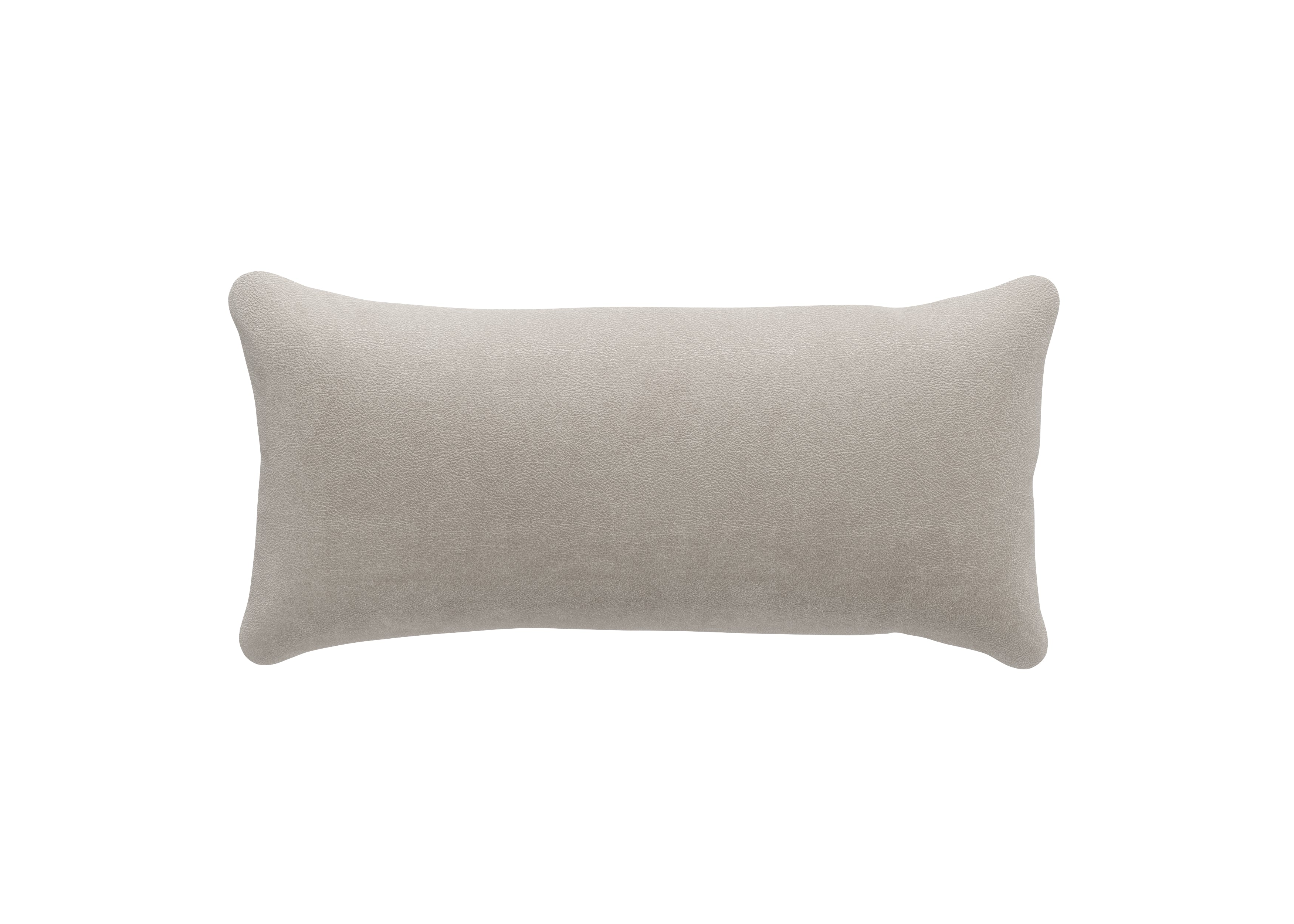 pillow - leather - light grey