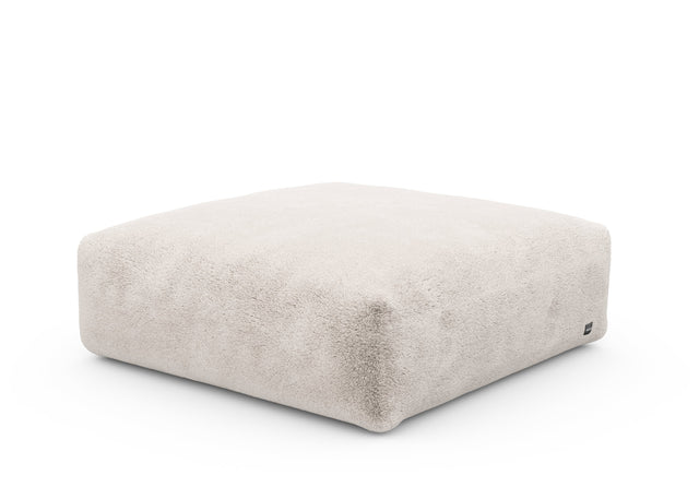 sofa seat cover - faux fur - beige - 105cm x 105cm
