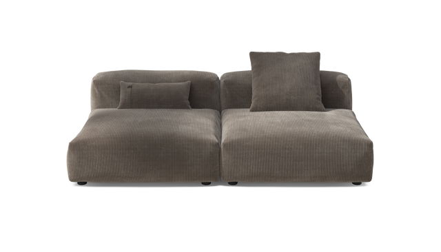 vetsak | Sofa Set 01 Large - Cord Velour - Mocha | Modular Sofa | 3.5 Seater