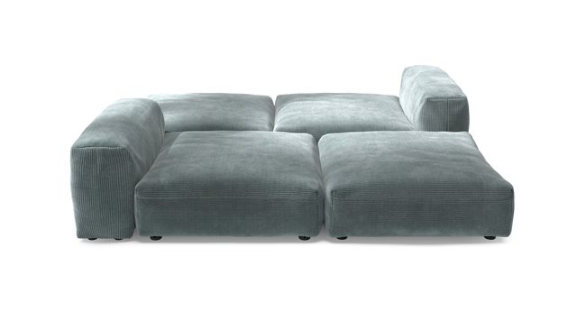 vetsak | Sofa Set 08 - Daybed - Cord Velour - Mint | Modular Sofa | 6 Seater | Outdoor Island | Double lounger
