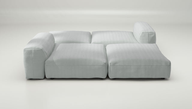 vetsak | Sofa Set 08 - Daybed - Pique - Light Grey | Modular Sofa | 6 Seater | Outdoor Island | Double lounger