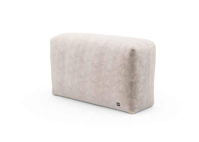 sofa side cover - faux fur - beige - 105cm x 31cm