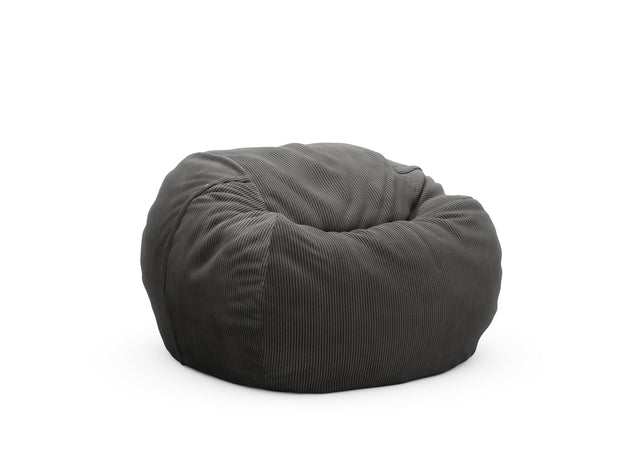 the beanbag - cord velour - dark grey - 110cm x 70cm