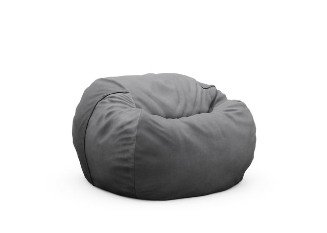 the beanbag - leather - dark grey