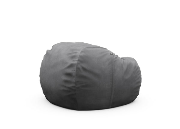 the beanbag - leather - dark grey