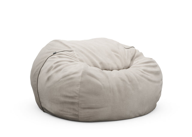 the jumbo beanbag - leather - light grey