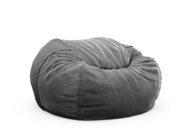 the jumbo beanbag - velvet - dark grey