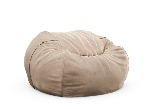 the jumbo beanbag - velvet - stone - 140cm x 90cm