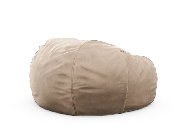 the jumbo beanbag - velvet - stone - 140cm x 90cm