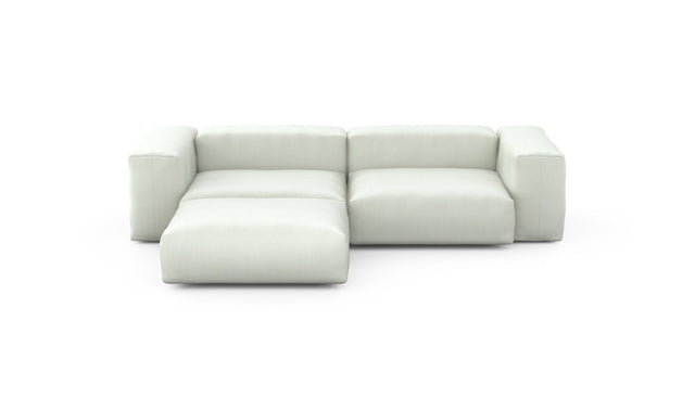 Preset three module chaise sofa - herringbone - creme - 272cm x 199cm