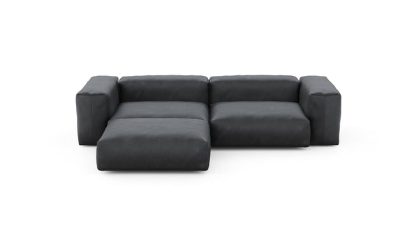 Preset three module chaise sofa - velvet - dark grey - 272cm x 199cm