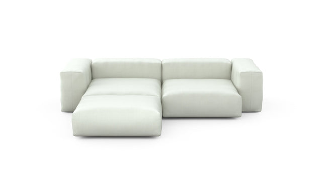 Preset three module chaise sofa - herringbone - creme - 272cm x 220cm