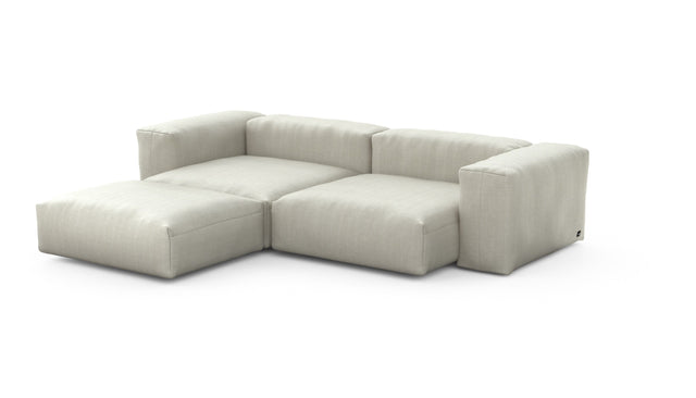 Preset three module chaise sofa - herringbone - stone - 272cm x 220cm