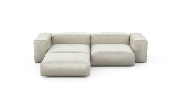Preset three module chaise sofa - velvet - creme - 272cm x 220cm