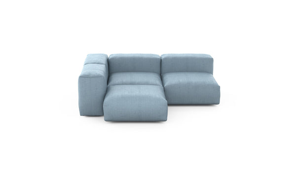 Preset three module corner sofa - herringbone - light blue - 199cm x 199cm