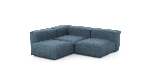 Preset three module corner sofa - pique - dark blue - 199cm x 199cm