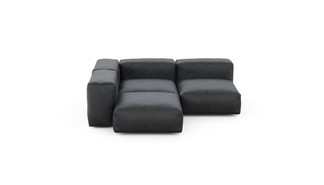 Preset three module corner sofa - velvet - dark grey - 199cm x 199cm