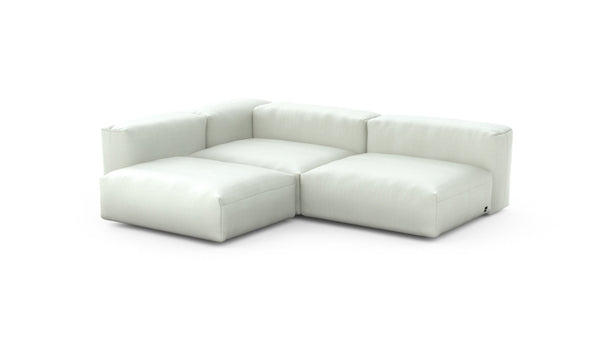 Preset three module corner sofa - herringbone - creme - 220cm x 220cm