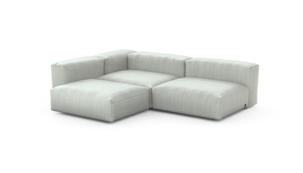 Preset three module corner sofa - herringbone - light grey - 220cm x 220cm