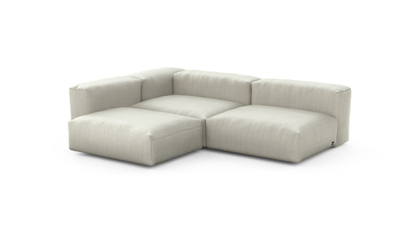 Preset three module corner sofa - herringbone - stone - 220cm x 220cm
