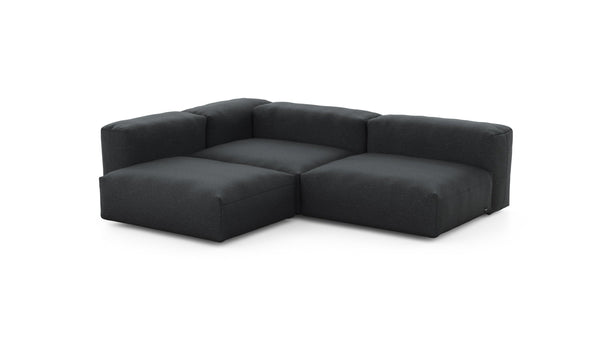 Preset three module corner sofa - linen - anthracite - 220cm x 220cm