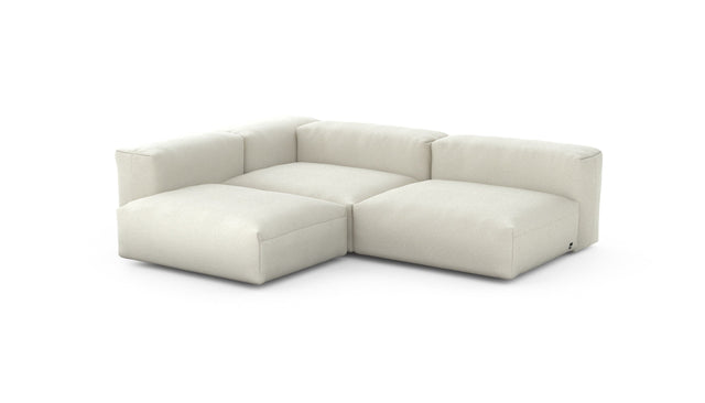 Preset three module corner sofa - linen - platinum - 220cm x 220cm