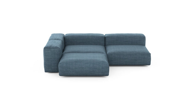 Preset three module corner sofa - pique - dark blue - 220cm x 220cm
